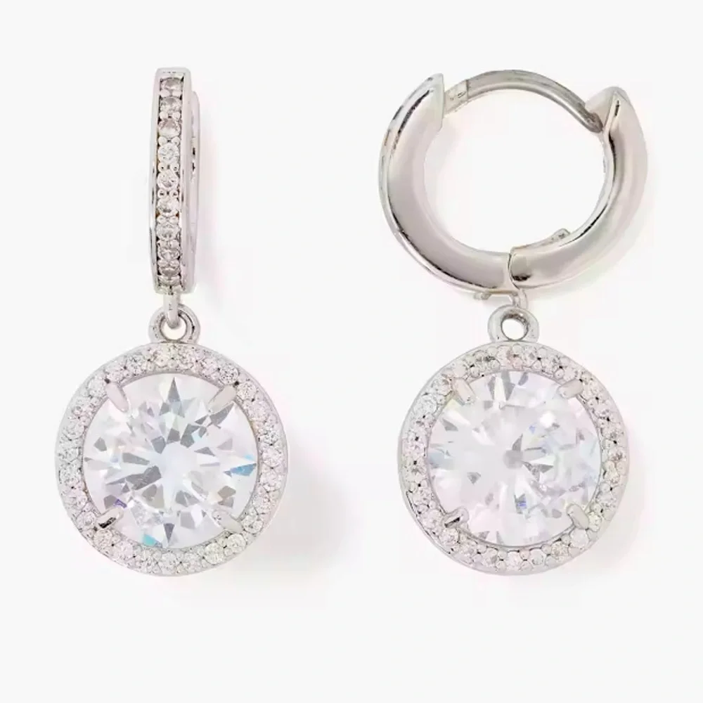 Kate Spade silver earrings. NWT. Retail $58. Something Sparkly Spade… - Picture 6 of 9